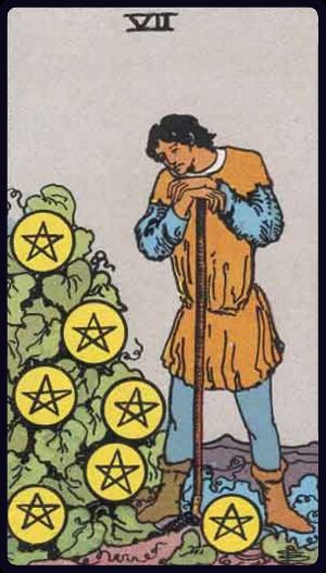 Seven of Pentacles tarot card