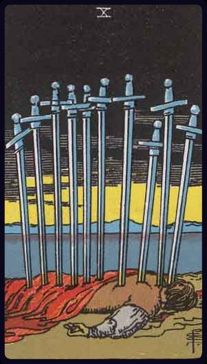 Ten of Swords tarot card