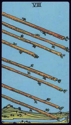 Eight of Wands tarot card